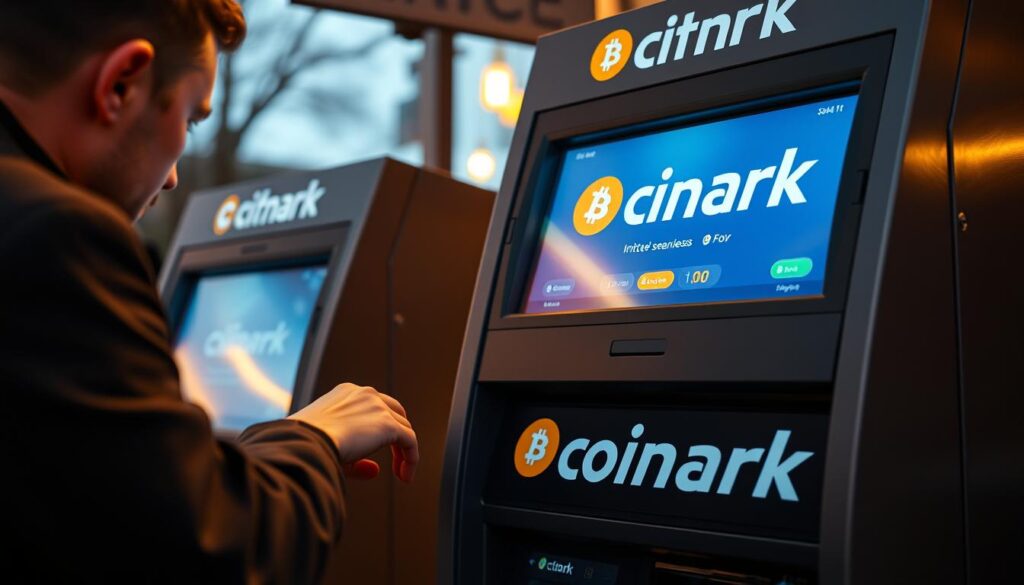 blockchain transaction at crypto kiosk